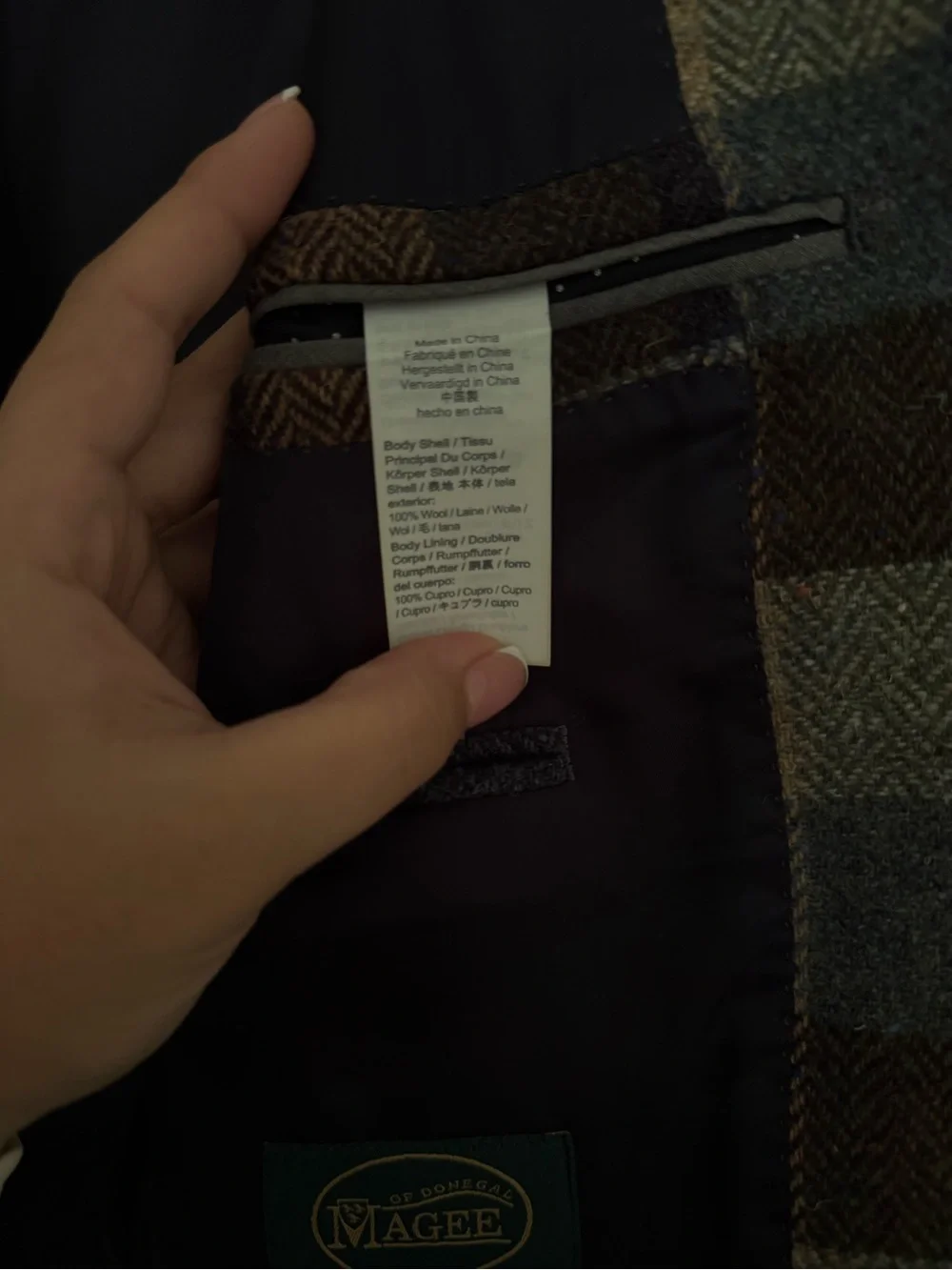 J. Crew Men's Plaid Sport Coat in Brown, Blue & Tan